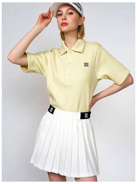 Logo Banding Pleated Skirt Women s Golf NUESFSK113WH - LENUCU - BALAAN 1