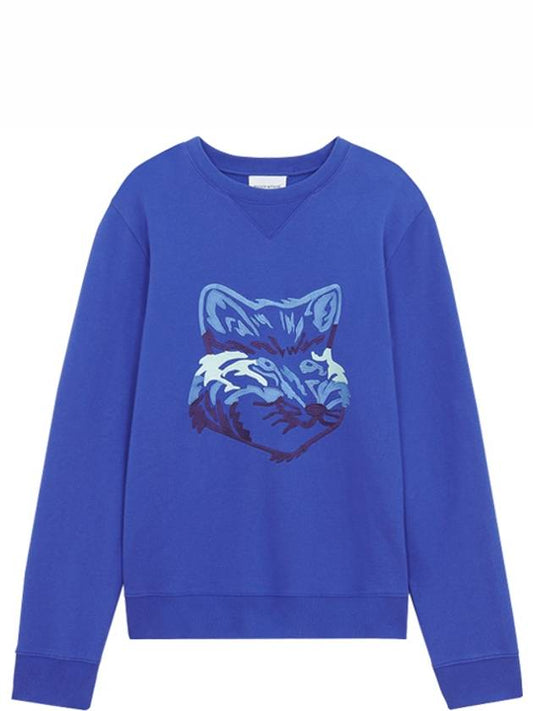 Big Fox Embroidery Regular Sweatshirt Royal Blue - MAISON KITSUNE - BALAAN.