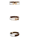 Clic H Bracelet Rose Gold Blanc - HERMES - BALAAN 5