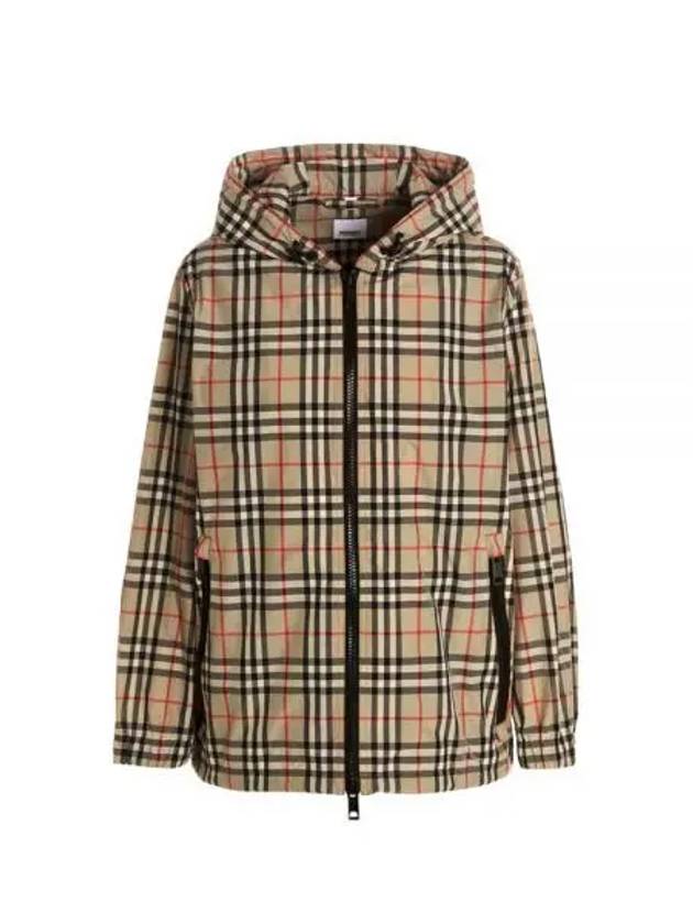 Check Hooded Jacket Archive Beige - BURBERRY - BALAAN 2