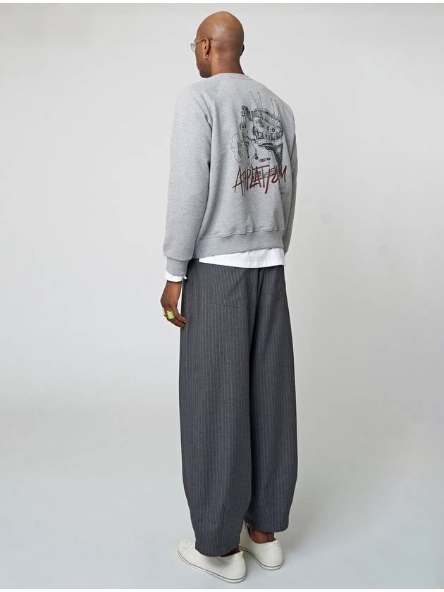 Sewing Sweatshirt Melange Grey - ATHPLATFORM - BALAAN 4