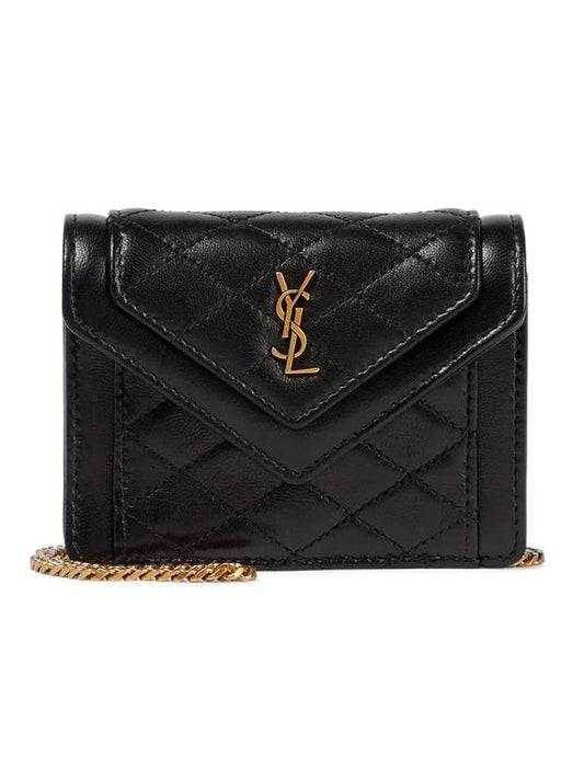 Women's Micro Gabi Lambskin Cross Bag Black - SAINT LAURENT - BALAAN 1