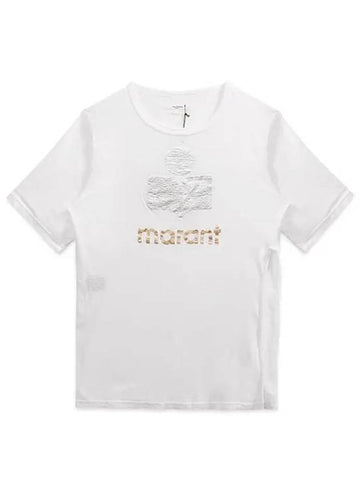 TS0382 00M008E 20WH KUTA Women's Cotton Short Sleeve Tee White - ISABEL MARANT - BALAAN 1