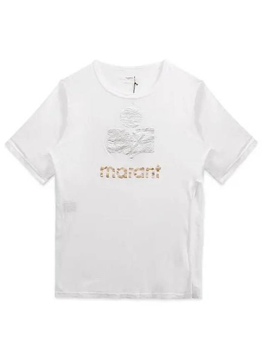 TS0382 00M008E 20WH KUTA Women's Cotton Short Sleeve Tee White - ISABEL MARANT - BALAAN 1