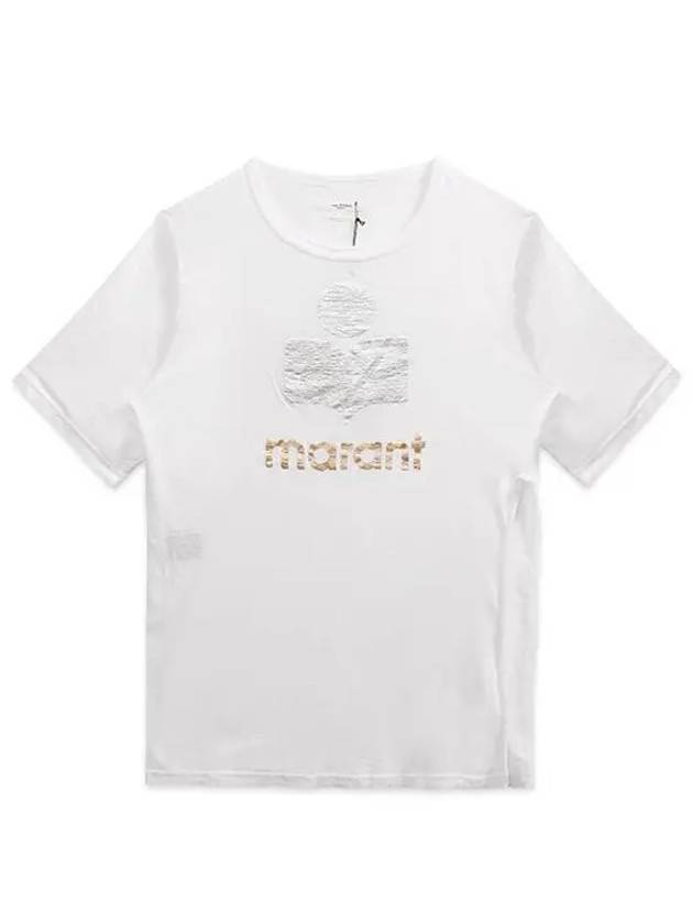 Short sleeve tshirt TS0382 00M008E 20WH logo women's short sleeve tshirt - ISABEL MARANT - BALAAN 1