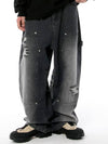 Double Knee Carpenter Wide Denim Pants TP0057 - FLAVORISM - BALAAN 1