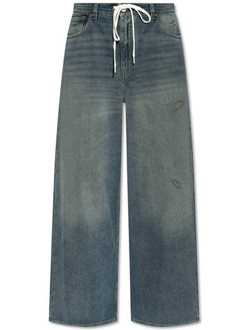 MM6 Maison Margiela Jeans With Vintage Effect, Women's, Blue - MAISON MARGIELA - BALAAN 1