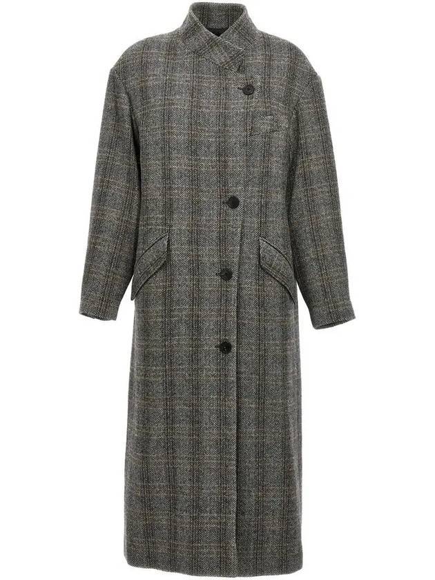 Women's Sabine Wool Single Coat Grey - ISABEL MARANT ETOILE - BALAAN 1