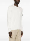 Crewneck Soft Cotton Knit Top White - STONE ISLAND - BALAAN 3