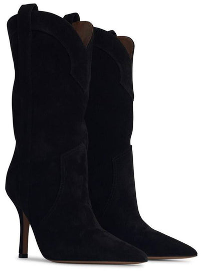 Paris Texas 'Paloma' Black Suede Boots - PARIS TEXAS - BALAAN 2