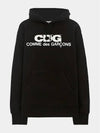 CDG logo print hoodie black - COMME DES GARCONS - BALAAN 2