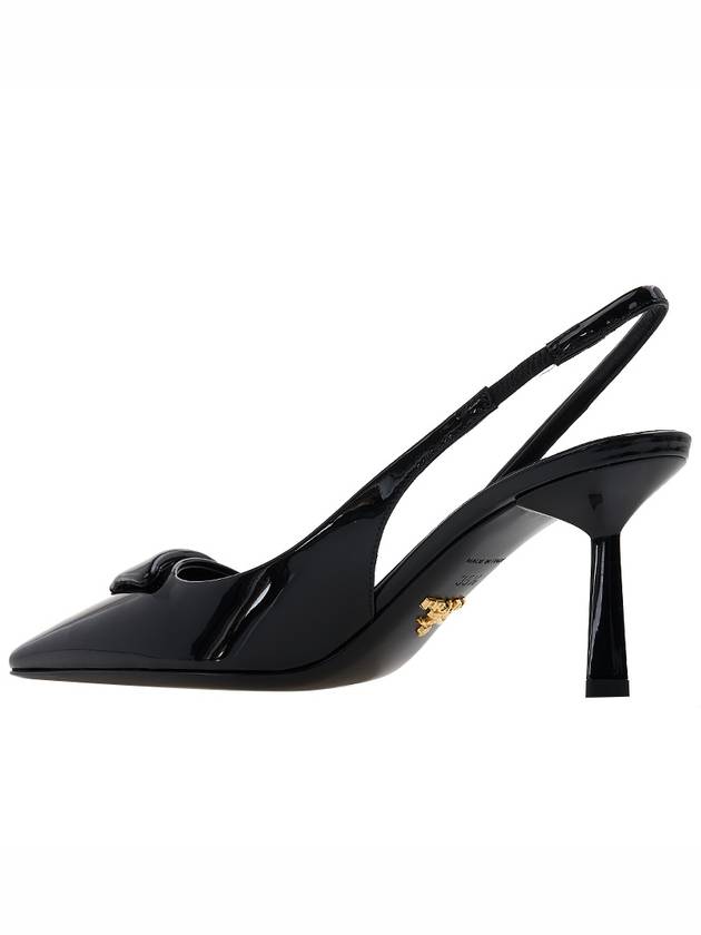 Patent Leather Slingback Heels Black - PRADA - BALAAN 4