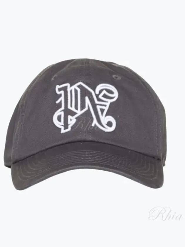 Embroidered Monogram Base Ball Cap Brown - PALM ANGELS - BALAAN 2