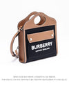 Micro Two-tone Canvas and Leather Tote Bag Black - BURBERRY - BALAAN 5