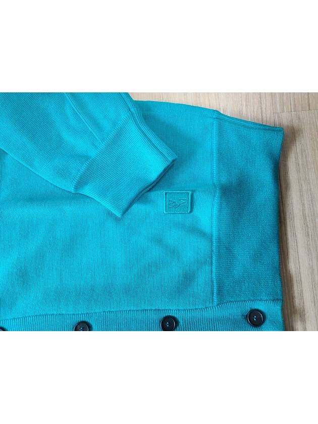 Blue Wool Leather Label Cardigan W223KN03504L - WOOYOUNGMI - BALAAN 3