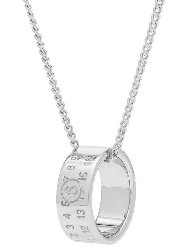 Numeric Minimal Signature Pendant Ring Necklace Silver - MAISON MARGIELA - BALAAN 4