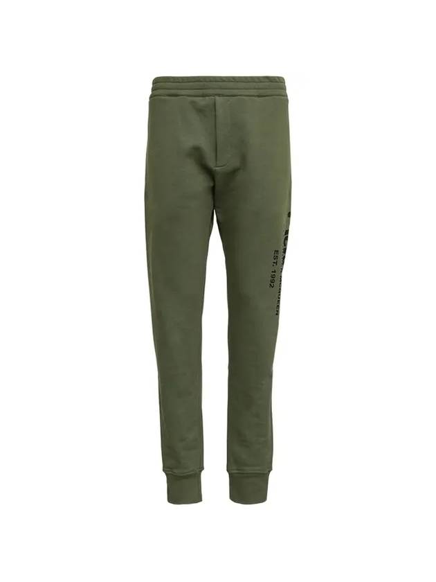 Side Black Graffiti Logo Jogger Pants Green - ALEXANDER MCQUEEN - BALAAN 1