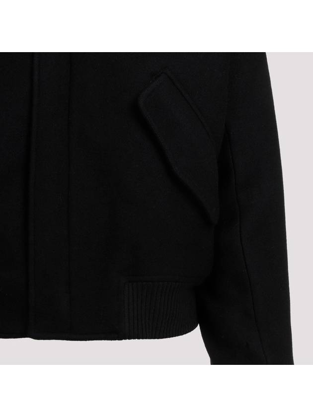 Shearling Collar Jacket Black - AMI - BALAAN 4