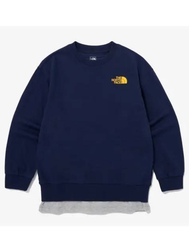 The North Face KIDS School Day Sweatshirt NM5MQ04T NAV - THE NORTH FACE - BALAAN 1