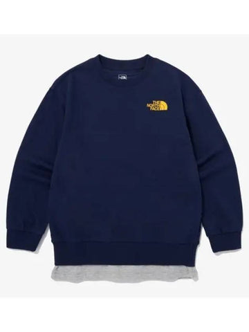 The North Face KIDS School Day Sweatshirt NM5MQ04T NAV - THE NORTH FACE - BALAAN 1