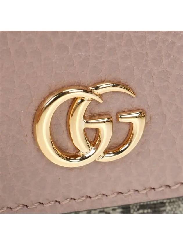 GG Marmont Continental Wallet Dusty Pink Leather GG Supreme - GUCCI - BALAAN 9