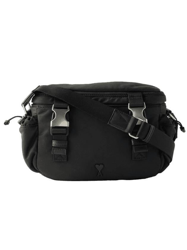 De Coeur Padded Nylon Canvas Messenger Bag Black - AMI - BALAAN 1