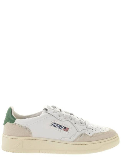 Men's Medalist Leather Low Top Sneakers Green Tab - AUTRY - BALAAN 2