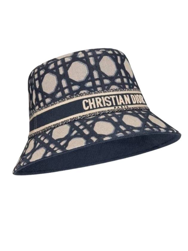 D-Bobby Macrocannage Small Brim Bucket Hat Blue Beige - DIOR - BALAAN 1