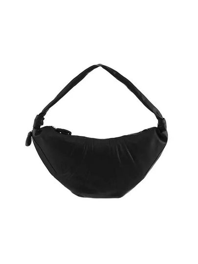 Croissant Large Soft Grained Leather Cross Bag Black - LEMAIRE - BALAAN 2