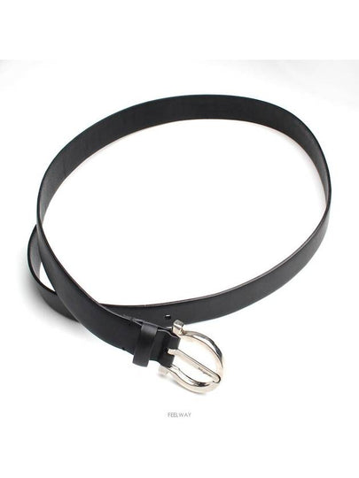 Ferragamo black silver Gancini buckle belt 23 - SALVATORE FERRAGAMO - BALAAN 2