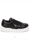 Padded Nappa Leather Low Top Sneakers Black - PRADA - BALAAN 2