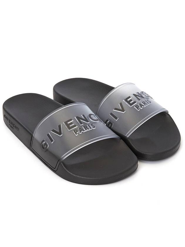 Logo Slippers Black - GIVENCHY - BALAAN.