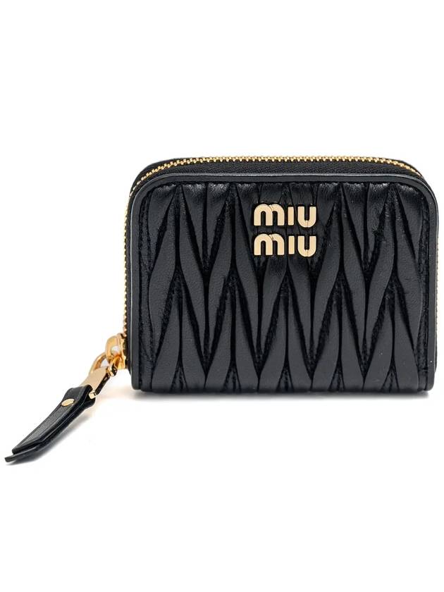 Matelasse Nappa Leather Coin Wallet Black - MIU MIU - BALAAN 3