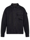 Wappen Patch Cupro Shirt Jacket Black - STONE ISLAND - BALAAN 2