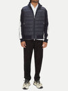 Logo Patch Nylon Padded Cardigan Navy - MONCLER - BALAAN 4