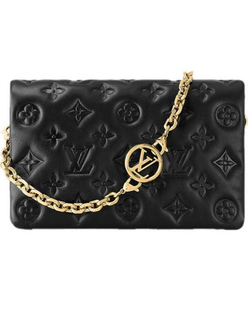 Pochette Coussin Monogram Leather Shoulder Bag Black - LOUIS VUITTON - BALAAN 1