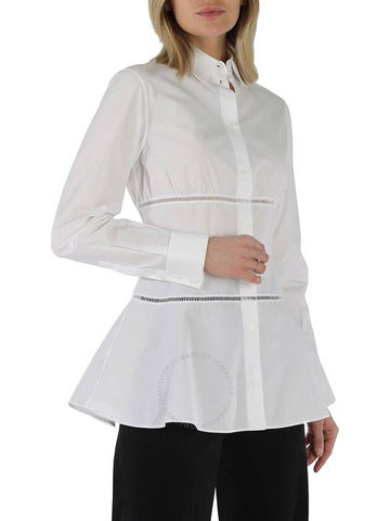 Alaia Ladies White Japanese Poplin Corset Shirt, Brand Size 38 (US Size 4) - ALAIA - BALAAN 1