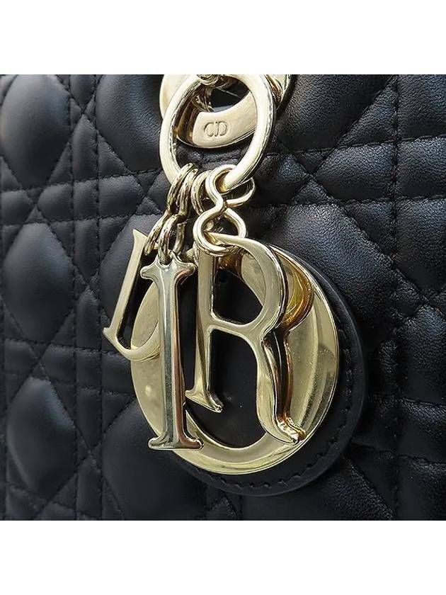 M0565ONGE M900 Black Color Lambskin Cannage Lady Dior Medium Tote Bag Shoulder Strap 2WAY - DIOR - BALAAN 5