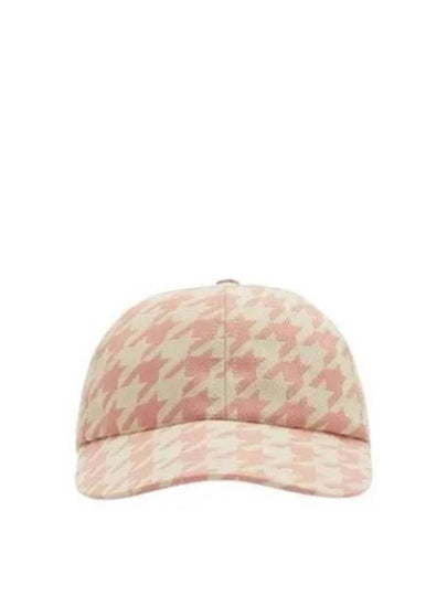 Houndstooth Base Ball Cap Pink - BURBERRY - BALAAN 2