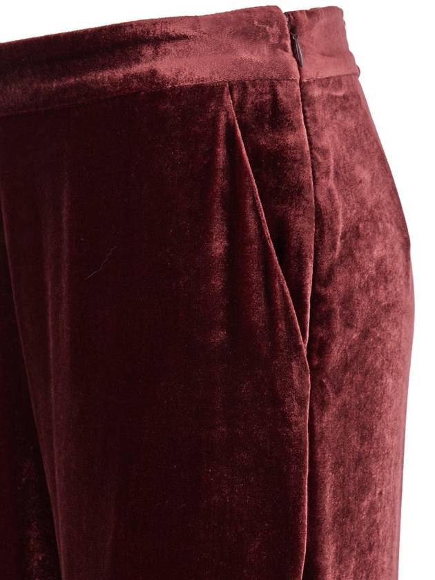 Red Pants With Elastic Waistband In Velvet Woman - ETRO - BALAAN 3