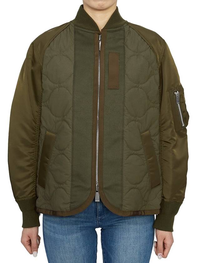 Nylon Twill Ripstop Jacket Green - SACAI - BALAAN 4