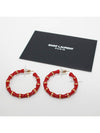 Round Earrings Red - SAINT LAURENT - BALAAN 7