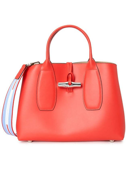 Roseau Box Medium Hand Tote Bag Red - LONGCHAMP - BALAAN 2