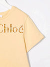 Kids Logo Short Sleeve T Shirt Yellow C15D41 505 - CHLOE - BALAAN 4