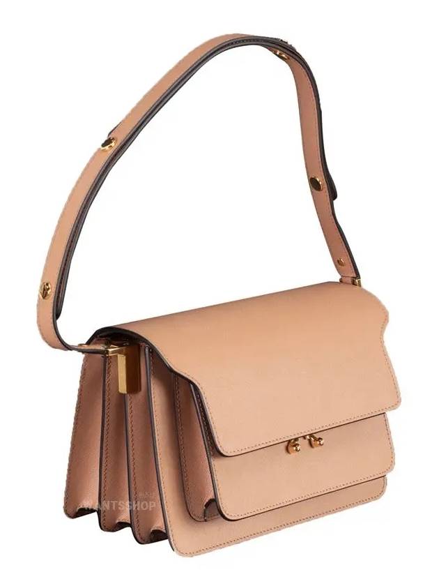 Saffiano Trunk Medium Shoulder Bag Beige - MARNI - BALAAN 4