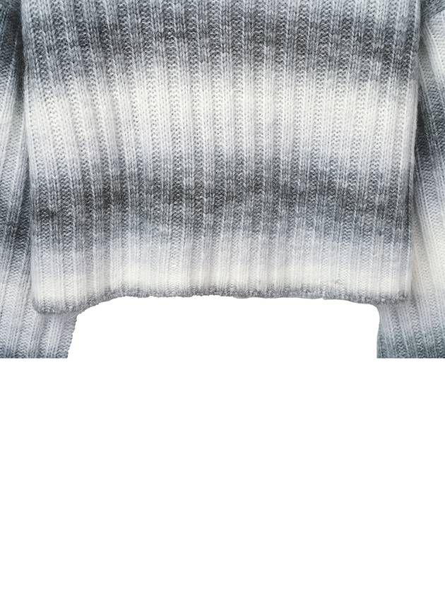 Blur Striped Crop Knit Top Grey - HIGH SCHOOL DISCO - BALAAN 6