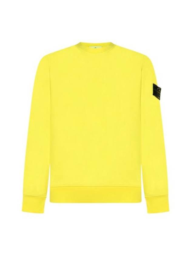 Wappen Patch Garment Dyed Sweatshirt Yellow - STONE ISLAND - BALAAN 2