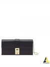 Hug Shoulder Chain Long Wallet Black - SALVATORE FERRAGAMO - BALAAN 2