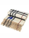 Check EKD Embroidered Reversible Cashmere Scarf Stone - BURBERRY - BALAAN 4