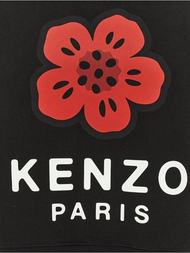 Boke Flower Cotton Sweatshirt Black - KENZO - BALAAN 5